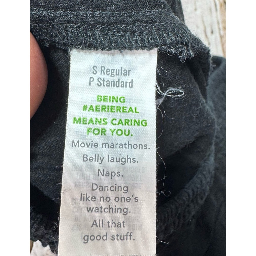Aerie wide leg black linen blend pants small - Picture 5 of 6